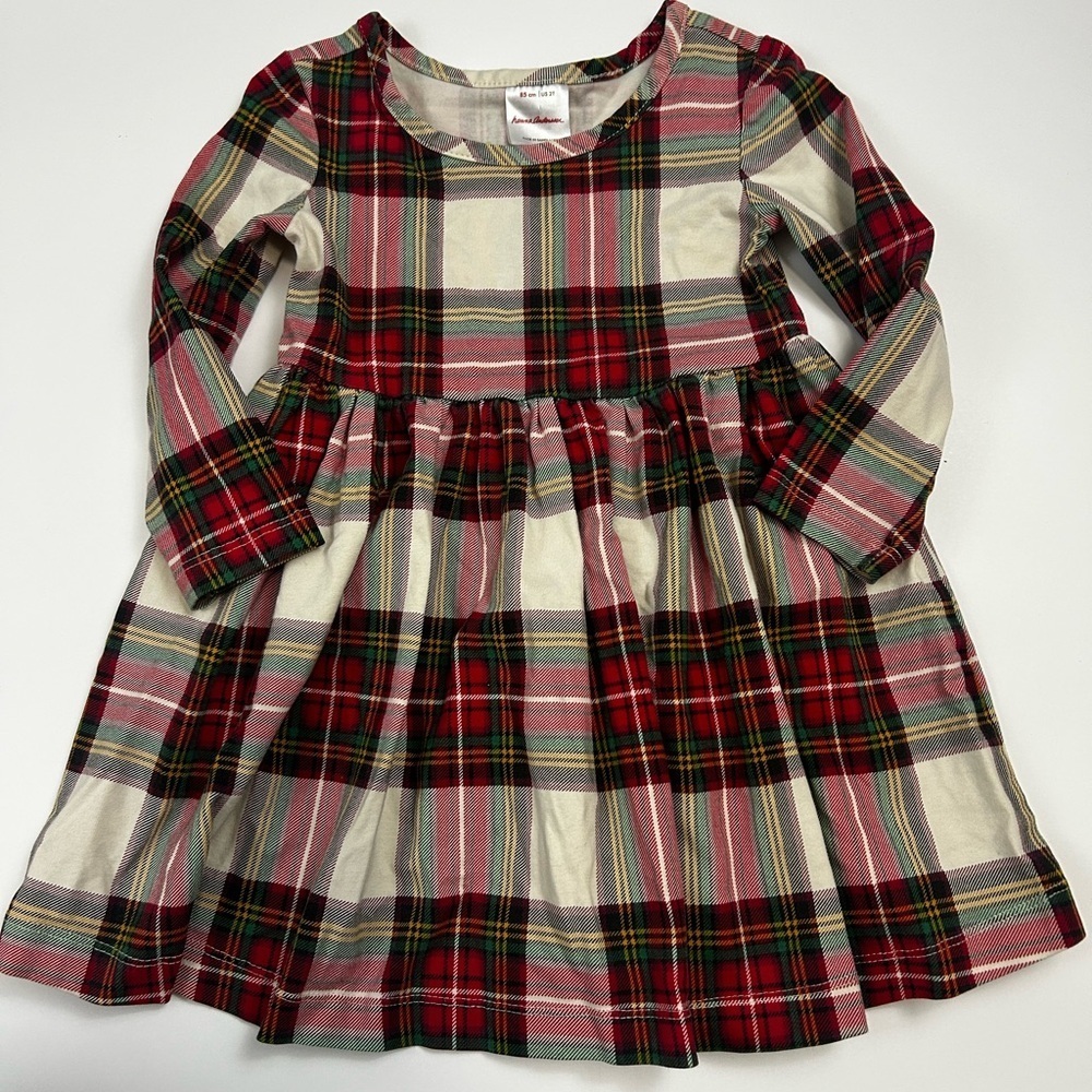 Hanna Andersson Red and Green Plaid Kids Dress - Picture 1 of 5